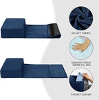 MABOZOO Head Pillow for Recliner Chair with Pocket,Headrest Cushion for Neck Pain Relief and Cervical Support,Recliner Head Pillow for Travel Home Recliner Sofa Armchair（Navy）