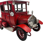Berfutall-10'' Iron Classic Red Cars Model Collectible Vehicle Decoration, Metal Classic Cars Christmas Decor ，Unique Blend of Vintage, Rustic, for Table Top Decor. (C)