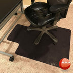 Resilia Office Desk Chair Mat - for Low Pile Carpet (with Grippers) Clear, 48 Inches x 48 Inches, Made in The USA