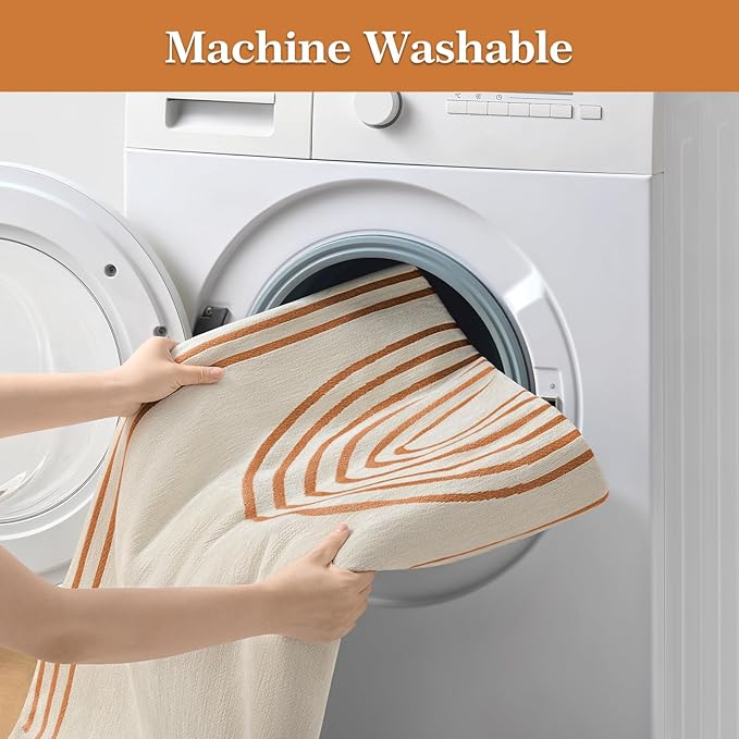 Boho Couch Cover Washable Sectional Couch Covers for Dogs Reversible Sofa Slipcover for 2 or 3 Cushion Couch Pet Friendly Furniture Protector (3# Orange, 71" x 150")