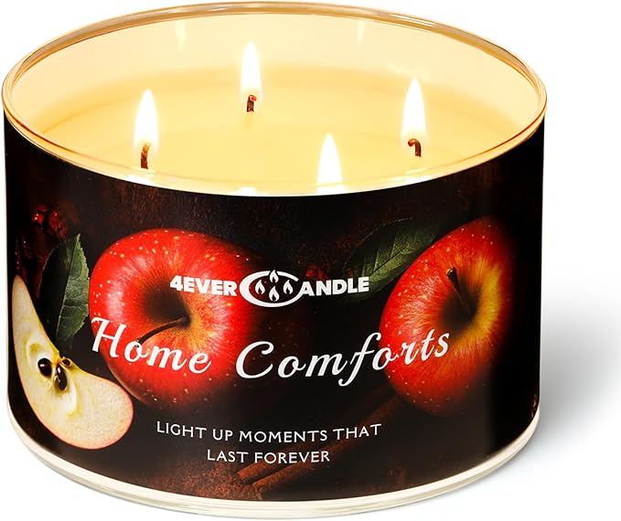4-Wick Scented Candle - 18oz Soy Wax Blend Candle Over 50Hrs Long-Lasting Fragrance, Home Decor and Housewarming Gifts, Home Comforts