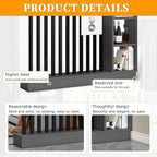 Wall Room Divider,Freestanding Room Divider with Shelves,Wood Room Divider Screen with Storage Cabinet, Wall Divider for Room Separation, for Home Office Decorative C 39.4×9.4×78.7in