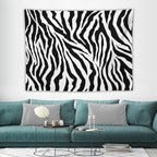 HZOHNAGO Zebra Print Tapestry Nature Wild Animals Black and White Stripe Printed Wall Tapestry Painting Wall Hanging for Bedroom Living Room Dorm 80" W x 60" H