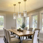 Brass Hammered Hand-Blown Glass Pendant Light, Pendant Lights Kitchen Island Vintage Kitchen Island Lighting Gold Pendant Light Fixtures Dining Room Light Island Lights Pendant Lighting 1 Pack