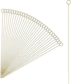 uxcell 30 Pcs Table Card Holders, 11.8 Round Metal Craft Wire Clips Picture Clip Table Number Holders Picks for Wedding, Photos, Memo, Restaurant, Gold