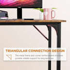 PayLessHere | 32 Inch Computer Desk | Brown | Office Desk with Metal Frame, Adjustable Feet | Water-Resistant, Scratchproof Surface | Sturdy Writing Table for Home Office or Study | Pack of 1