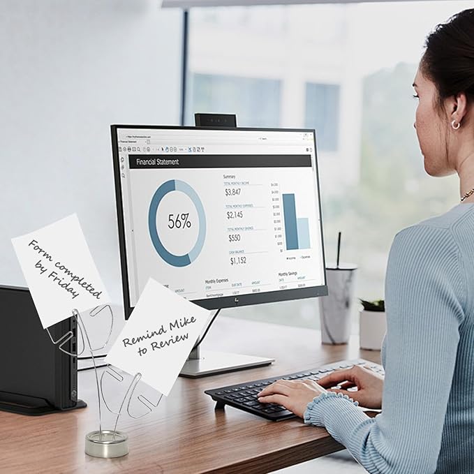 2-Pack Silver Photo Tree Holder, Gift Card Tree Holder, Photo Display Holder Stand, Memo Holder for Christmas, Wedding, Office, Birthday & Party Decorations