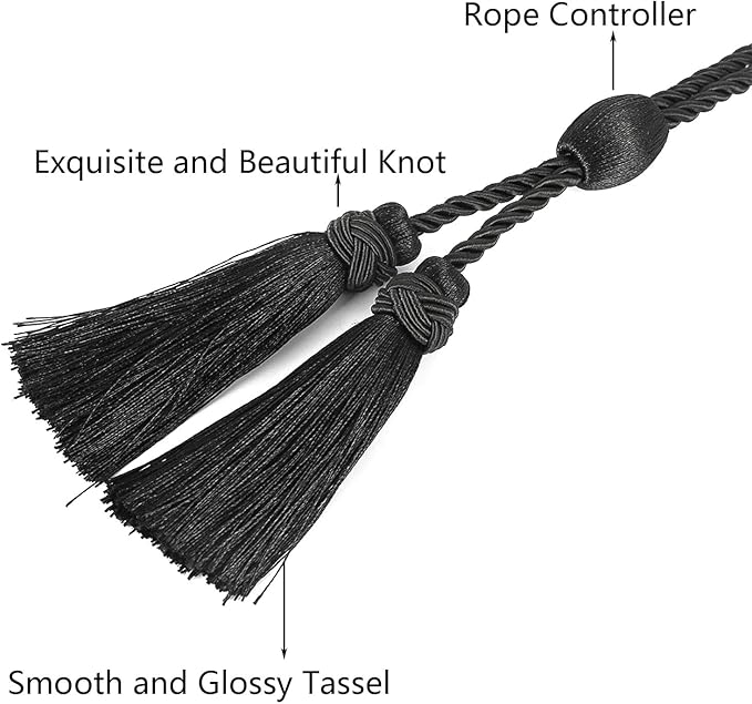 Curtain Tiebacks with Tassel,Modern Rope Window Curtain Ties Backs for Draperies, Outdoor Elegant Decorative Curtain Holdbacks