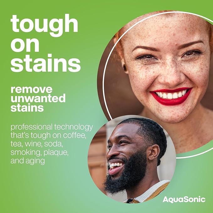 AquaSonic Professional Teeth Whitening Strips - Enamel Safe Teeth Whitening with Hydrogen Peroxide - Easy to Use, Non-Slip, Affordable & Effective (Spearmint)