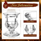 Foaincore 36 Pcs Candlestick Holders Bulk 2.5 Inch Taper Candle Holder for Table Centerpiece Thick Glass Ritual Candle Stand for Wedding Christmas Valentines Festival Party Decorations (Clear)