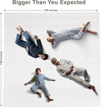 PHF 100% Cotton Waffle Blanket Oversized King 120"x120", Lightweight Breathable Extra Large 10'x10' Summer Blankets for Bed, Giant Big Luxury Aesthetic Woven Bedding for Home Decor, White