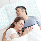 Shredded Memory Foam Pillow for Sleeping, Cooling Bed Pillows Set of 2, Adjustable Pillows for Side, Back, Stomach Sleepers with Washable Pillowcase (Standard Size, Blue)