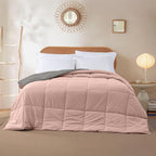 Modern Threads Down Alternative Reversible Comforter Charcoal Gray/Blush King