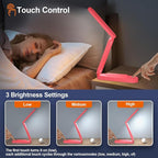 LED Desk Lamp for Office Home & Battery Operated Lamp Rechargeable Lamp Foldable & Portable Light, LED Desk Light Strip, 3 Brightness Dimmable Small Desk Lamp Wireless Reading Lamp