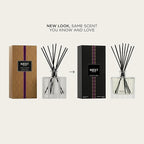 NEST New York Reed Diffuser, Moroccan Amber - 5.9 fl oz - Fragrance for Up to 90 Days - Reusable, Refillable Glass Holder - Includes 8 All-Natural Reed Sticks - Flame Free