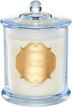 M&SENSE Linen Candles for Home Scented, Organic Soy Candles Non Toxic, 12.7oz Large Jar Candle 75 Hours Long Lasting Slow Burning, Fresh Clean Scented Air Puriffying Housewarming Candle Father Gift