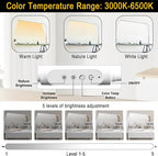 CGBE Led Desk Lamp: 360° Adjustable Nail Light for Desk with 3 Color Modes 5 Brightness, 23.6-Inch Nail Lamp for Desk for Salon Manicurist Tattoo Crafts Sewing Work Reading Game