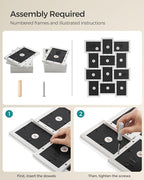 SONGMICS Collage Picture Frames, 4x6 for Wall Decor Set of 12, Multi Family Photo for Gallery Decor, Hanging Display, Assembly Required, Cloud White URPF026W01