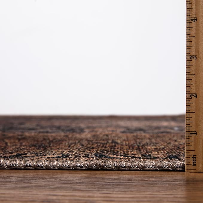 Keen Home Design 4x6 Rug - Machine Washable Area Rug with Non-Slip Backing, Ideal for Living Room, Dining Room, Bedroom - Vintage, Easy Clean, Durable, Low Pile Rug - (4' x 6')