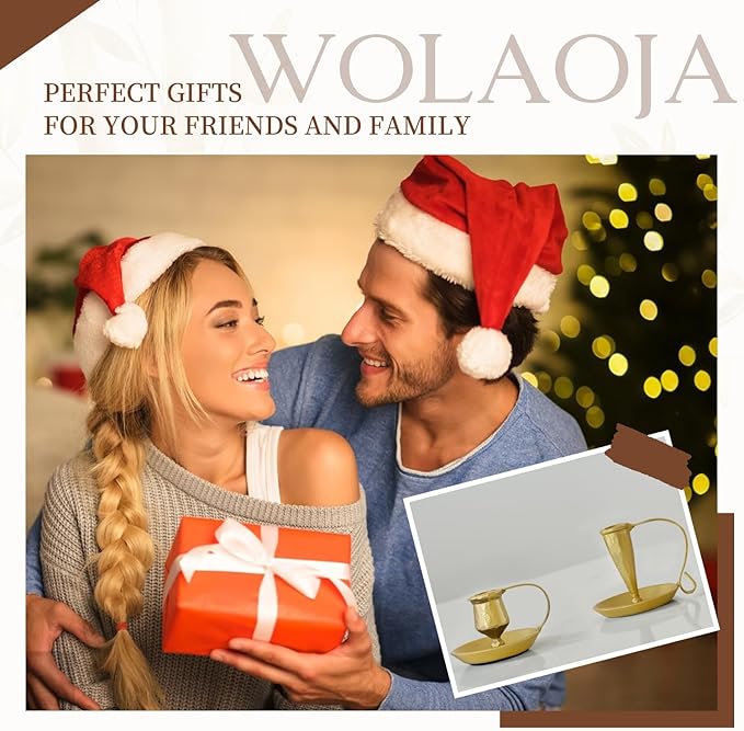 Candle Sticks Holder Decor, Set of 2 Vintage Gold Candle Holders, Modern Decorative Tapered Candlestick Holders Centerpiece for Dining Table Centerpiece, Party Decor