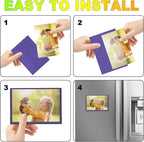 Purple Magnetic Picture Frame 4X6 for Refrigerator 10 Pack,Photo Magnets Sleeves