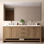Mirrorons Large Vanity Mirror 72" x 36", Bathroom Vanity Mirror with Frameless Polished Edge, Hangs Horizontally or Vertically. Upgraded Shatterproof Bathroom Mirrors for Wall.