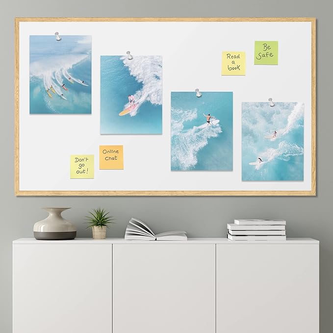 SIGNWIN Adhesive Canvas Poster Surfing Surfboard Aerial View Ocean Nautical Landscape Nature Wilderness Photography Modern Art Decorative Zen Relax/Calm Multicolor for Bedroom - 8"x10"x 4