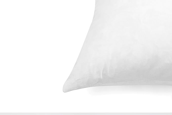 SNUG&COZY Luxury Goose Down Feather Pillow Inserts - 22x22IN, Double Layered Down-Proof Design, Ultra-Soft Cover, High Fill Weight, Pack of 2, White
