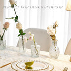 Glass Bud Vase Set of 24, Small Flower Vases, Glass Vases for Centerpieces, Vintage Home Table Decorations Bud Vases (24 Pcs, Clear)