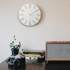 Wall Clock, Silent Clock, Wall Clocks Battery Operated， 12 inch Modern Wall Clock, Suitable for Offices, Living Rooms, Kitchens, Homes, Schools (White)