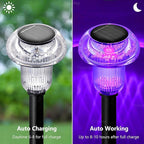 Solar Lights Outdoor Pathway Waterproof 12 Pack Color Changing LED Acrylic Mushroom Decorative Garden Lights for Yard Landscape Patio Outside Christmas Decorations