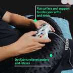 Professional Gaming Pillow for Lap; Arm Rest Pillow Gaming Lap Pillow with Crochet Support - Eliminate Pain in Gaming (Black)