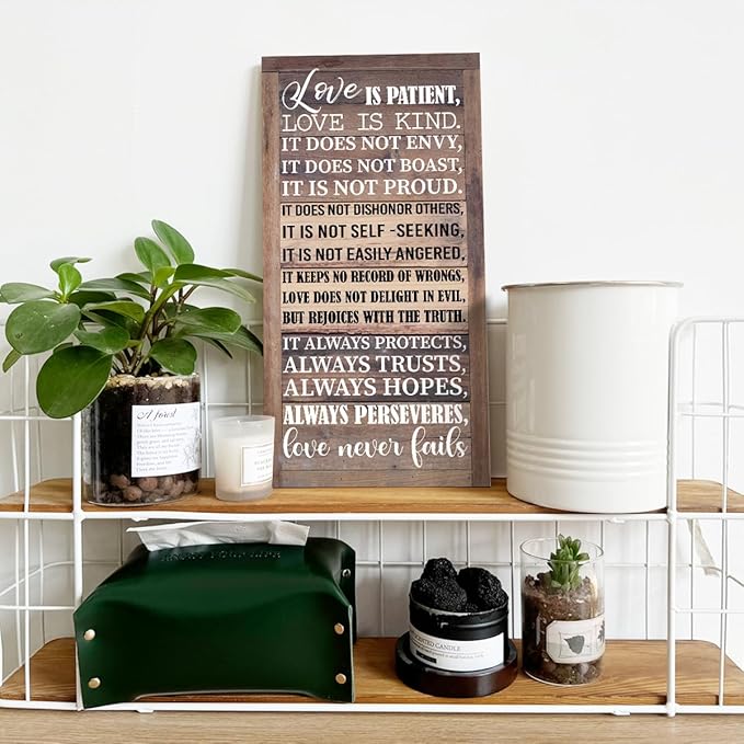 Love is Patient Love is Kind Wall Art, 1 Corinthians 13 Walls Arts, God Wall Decor, Bible Quotes Walls Decor, Christian Gift