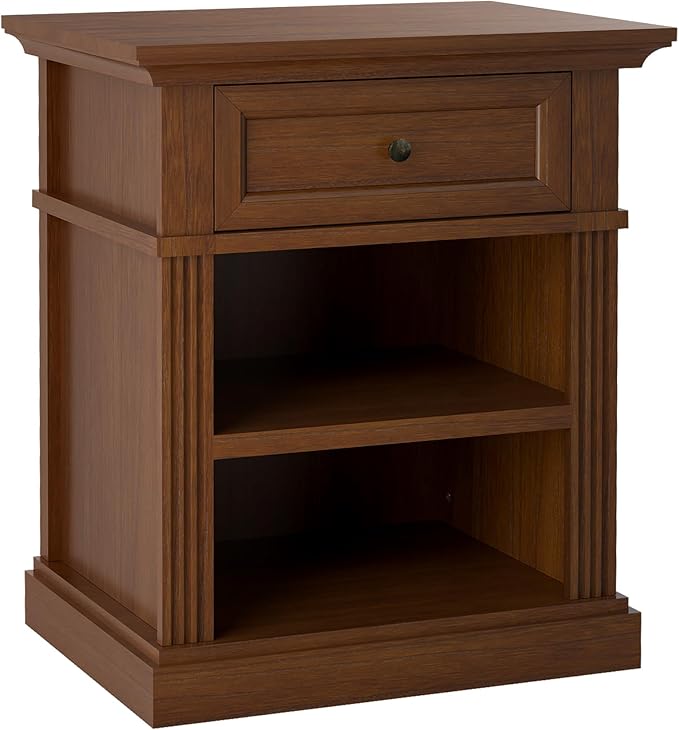 Mason Nightstand, Solid Wood End Table with Drawer, Timeless Classic Side Table for Bedroom, Living Room or Home Offices