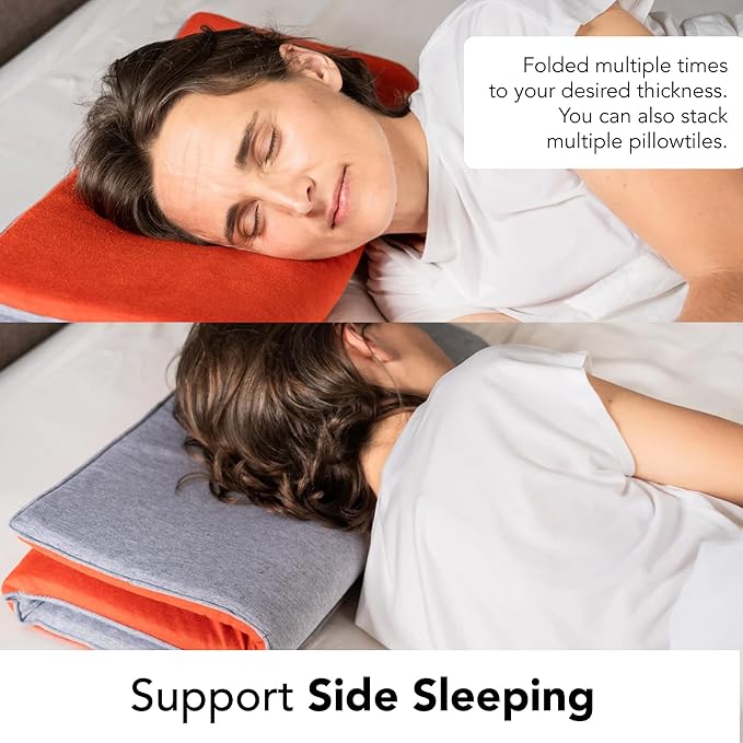 Ultra Thin Pillow 1 inch Thickness - Foldable, Rollable, Stackable - Made from Natural Latex - Low Profile, Super Flat (Soft, Pink Petal)