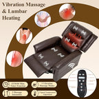 COLAMY PU Leather Power Lift Chair with Massage and Heat,Electric Lift Recliner Chair with Thick Cushioned Padding Backrest for Living Room, Office, Bedroom -Darkbrown