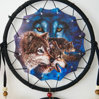 Remorelt Wolf Eagle Bear Dream Catcher Bedroom Wall Decor, Christmas Home Decoration, Room Accessory, White Moon Feather Decoration - Unique Home Craft Wall Pendant (DC03 13inch Set 3 Wolves)