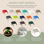 WestinTrends Outdoor Ottoman, Patio Adirondack Ottoman Foot Rest, All Weather Poly Lumber Folding Foot Stool for Adirondack Chair, Widely Used for Outside Porch Pool Lawn Backyard, Sand