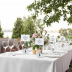 Maitys 180 Pcs Disco Ball Table Number Holders Silver Place Card with Swirl Wire Name Cards Photo Stand Clips Picture Holder for Christmas Wedding Party Favor (2 Inch)