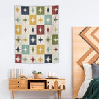 ICMOLYYENLO Boho Medieval Cat Tapestry, Abstract Atomic Starburst Geometric Aesthetic Art Wall Hanging For Bedroom Living Room Dormitory 40x60 Inches