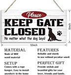 Warning Signs, Keep Gate Closed Dog Sign, Decorative Wood Hanging Wood Plaque, Warning Animal Dog Sign, Funny Novelty Caution Dog Sign, Dog Owner Home Decor, Door Gate Hanger Outdoor