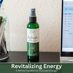 Refresh Aromatherapy Room Spray & Pillow Mist. Peppermint & Eucalyptus Essential Oil Spray, Linen Mist, Natural Car Air Freshener Bathroom Freshener & Closet Deodorizer by Brookethorne Naturals