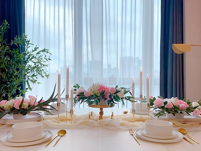 French Gold Taper Candle Holders for Wedding Table Centerpiece,Tall Taper Candlestick Holders Bulk Set of 27,Metal Candle Stick Holders for Dinning or Mantel Centerpiece,Party Home Decor