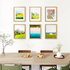 IBUYKE 11 x14 Picture Frame,Solid Oak Wood 11x14 Photo Frame with Mat to 8x10,11x14 Picture Frames With Tempered Glass,Wall Mount Display,Home Decor,Natural Oak 14 x 11 Frame,UWPF1114N