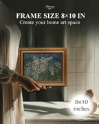 HUARCEY Gold Framed Vintage Wall Art for Living Room, Flowers Painting Canvas Prints Shelf Decor for Kitchen, Van Gogh Bedroom Wall Art, Christmas Gifts for Friends or Family ( Chestnut Branches 8"x10" )