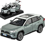 Toy Car Compatible RAV4 Model Cars Pull Back Toys diecast Cars 1/32 Metal Collect car with Light and Sound Pull Back for Boys Children Age 3 + Year Old Festival Gift(Green)