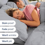 Cal King Size 4 Piece Sheet Set - Comfy Breathable & Cooling Bed Sheets Set - Hotel Luxury Bedding for Women, Men, Kids, Teens, Boys & Girls - Deep Pockets, Soft, Wrinkle Free - Oeko-Tex - Steel Blue