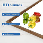 Bathroom Vanity Mirror 48x36 Inch, Walnut Rectangle Bathroom Mirror, Anti-Rust, 4MM Tempered Glass, Wall-Mounted Mirror, Hangs Horizontally or Vertically for Bathroom & Bedroom