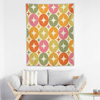 ICMOLYYENLO Abstract Cat Tapestry, Medieval Abstract Atomic Star Cat Vintage Home Wall Hanging Art Tapestry for Bedroom Living Room Dormitory 30x40 Inch