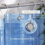 AmazerBath Extra Long Shower Curtain Liner, Clear Blue Shower Liner 84 Inches Long, 72x84 Plastic Shower Curtain Liners, Cute Tall Shower Liner, PEVA Bathroom Shower Curtain Liners & 3 Magnets